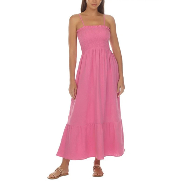 Raviya Women's Maxi Dress Cover-Up Pink Size XL 15466